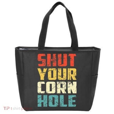 Funny Bean Bag Toss Cookout Retro Shut Your Cornhole Bag