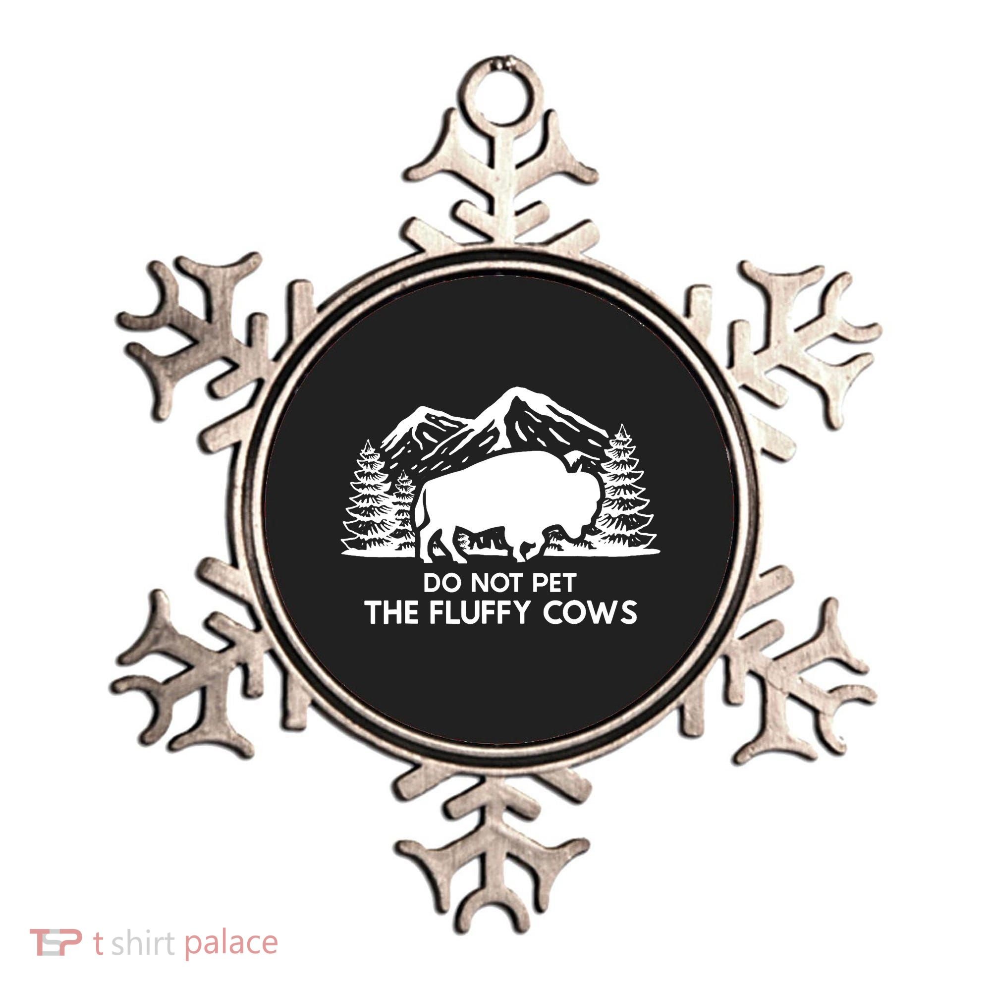Funny Buffalo Bison Do Not Pet The Fluffy Cow Ornament