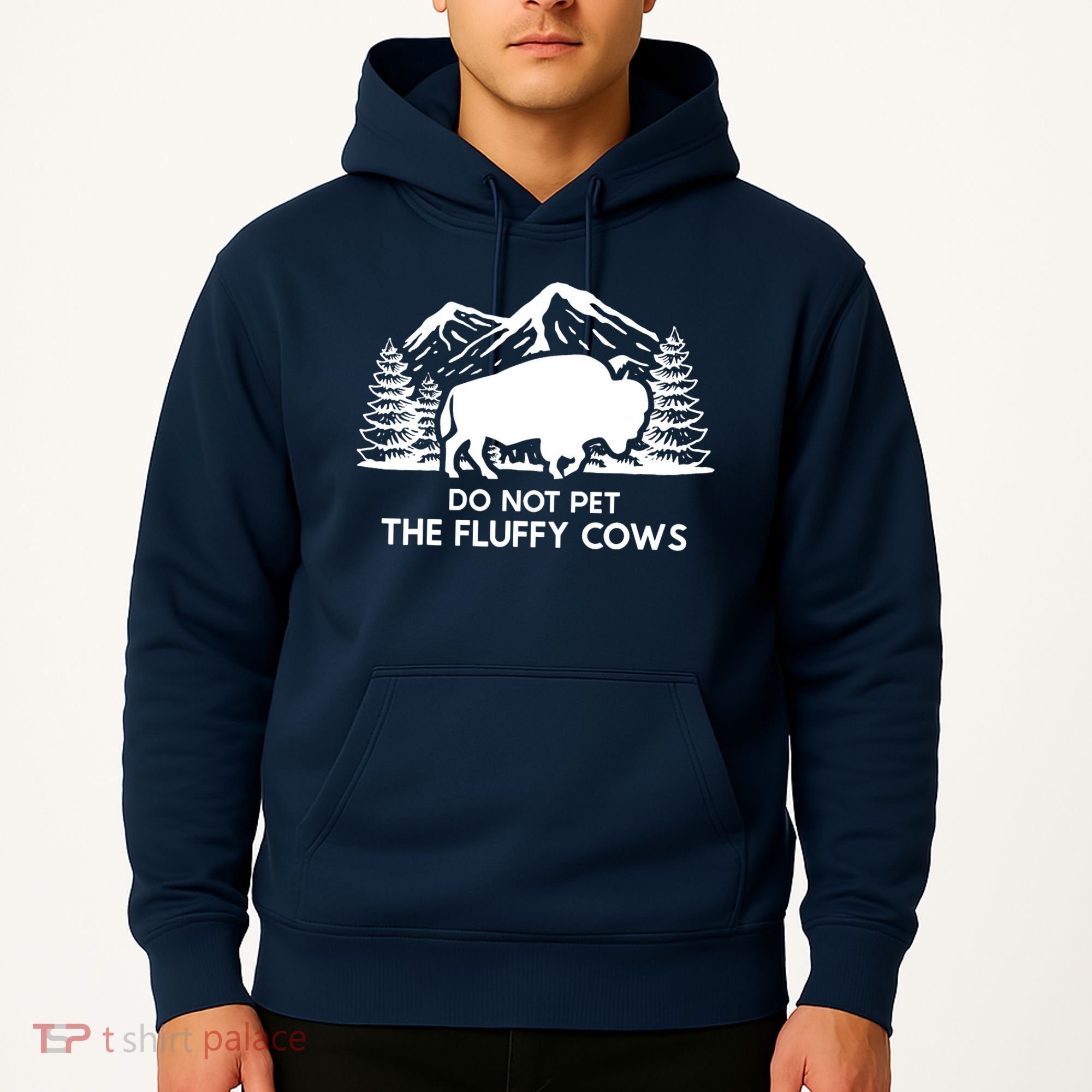 Funny Buffalo Bison Do Not Pet The Fluffy Cow Hoodie