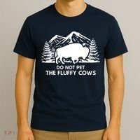 Funny Buffalo Bison Do Not Pet The Fluffy Cow T-Shirt thumb 3
