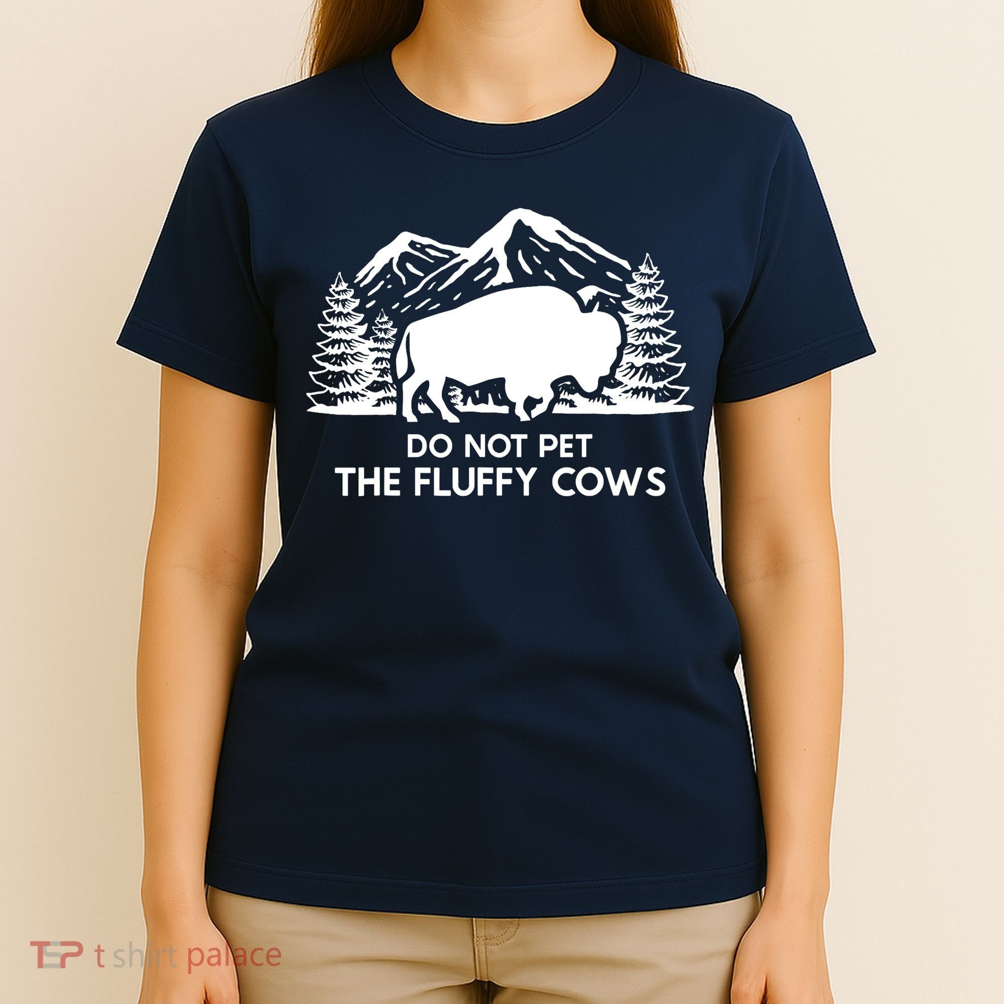 Funny Buffalo Bison Do Not Pet The Fluffy Cow T-Shirt