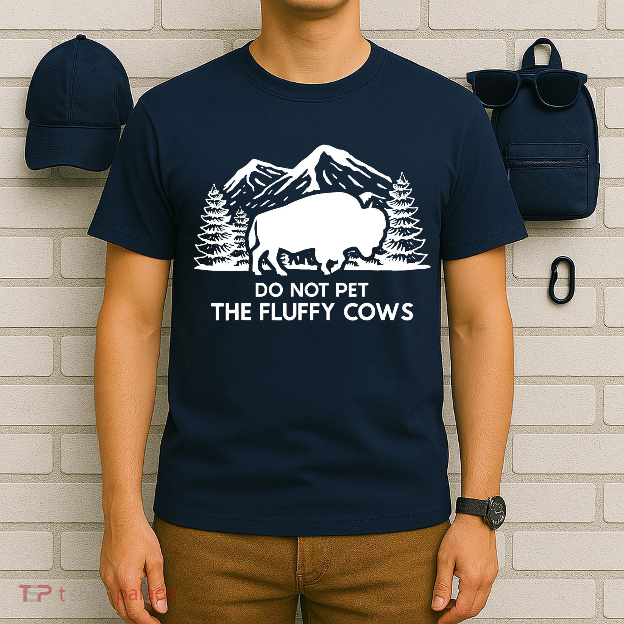 Funny Buffalo Bison Do Not Pet The Fluffy Cow T-Shirt