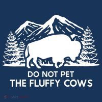 Funny Buffalo Bison Do Not Pet The Fluffy Cow Women's Hoodie thumb 2
