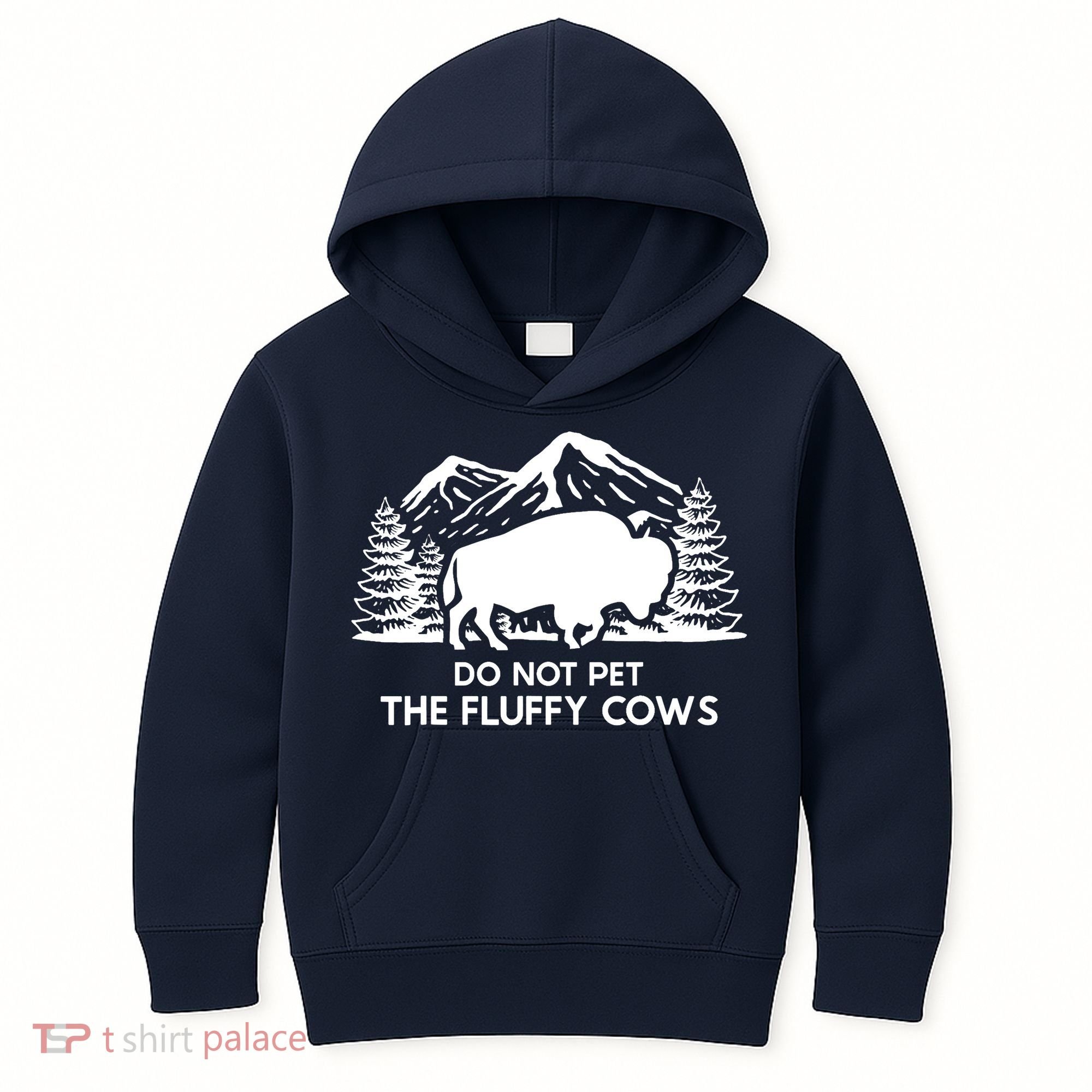 Funny Buffalo Bison Do Not Pet The Fluffy Cow Kids Hoodie