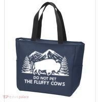 Funny Buffalo Bison Do Not Pet The Fluffy Cow Tote Bag thumb 3