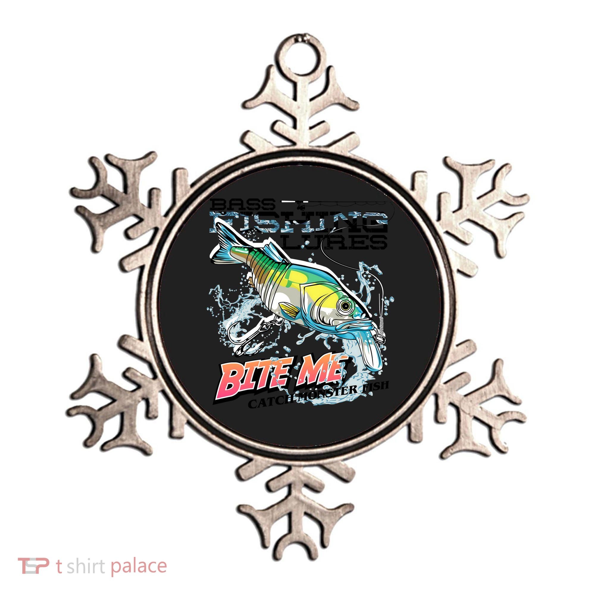 Funny Bass Bite Me Fishing Lures Ornament