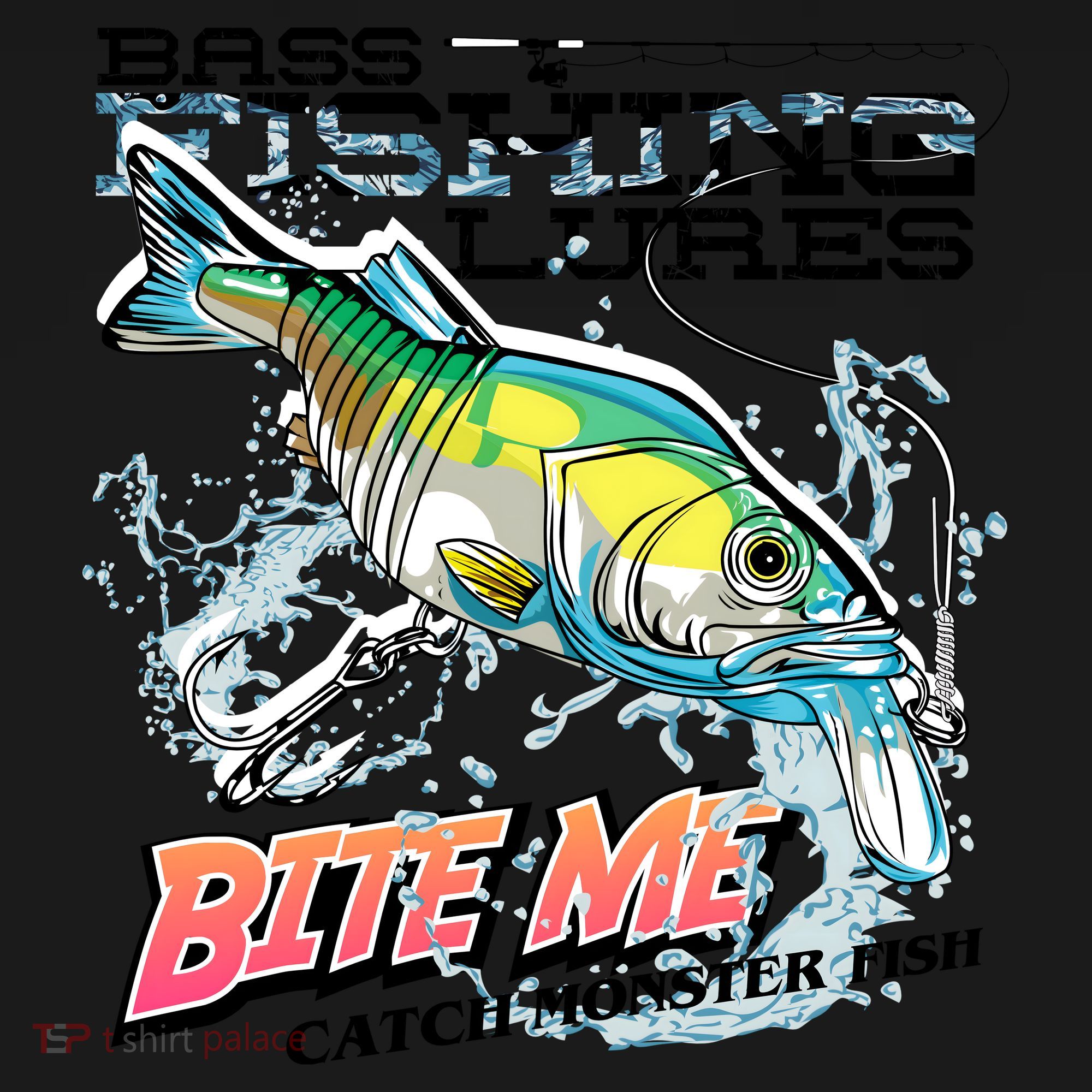 Funny Bass Bite Me Fishing Lures Women's Tank Top