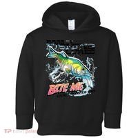 Funny Bass Bite Me Fishing Lures Toddler Hoodie thumb 0