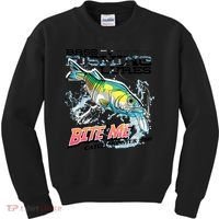 Funny Bass Bite Me Fishing Lures Kids Sweatshirt thumb 0