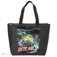 Funny Bass Bite Me Fishing Lures Tote Bag thumb 0