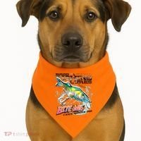 Funny Bass Bite Me Fishing Lures USA-Made Doggie Bandana thumb 1