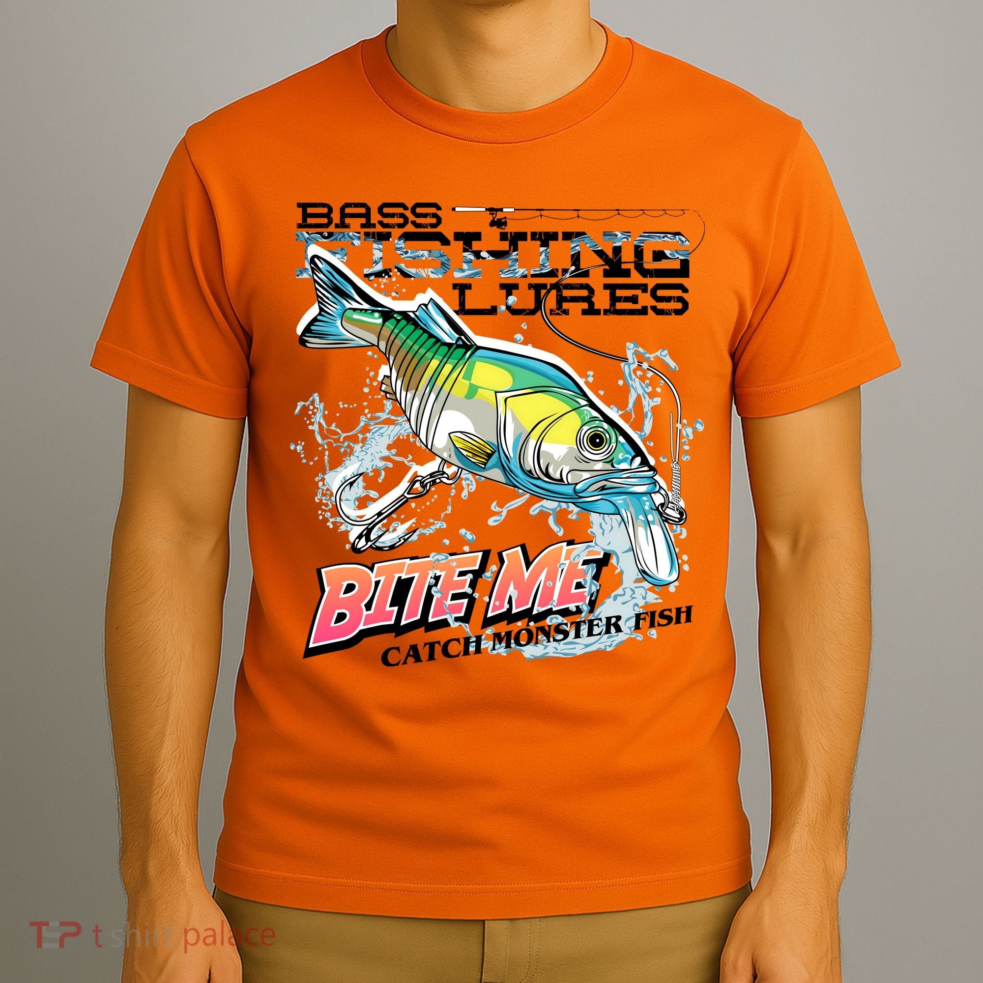 Funny Bass Bite Me Fishing Lures T-Shirt
