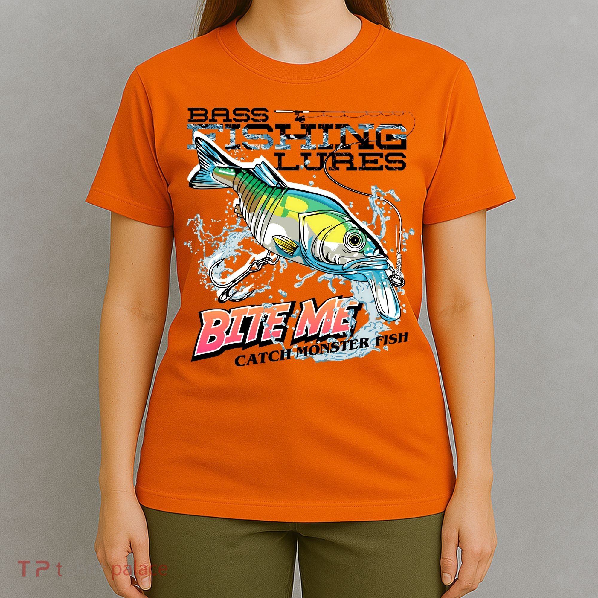 Funny Bass Bite Me Fishing Lures T-Shirt