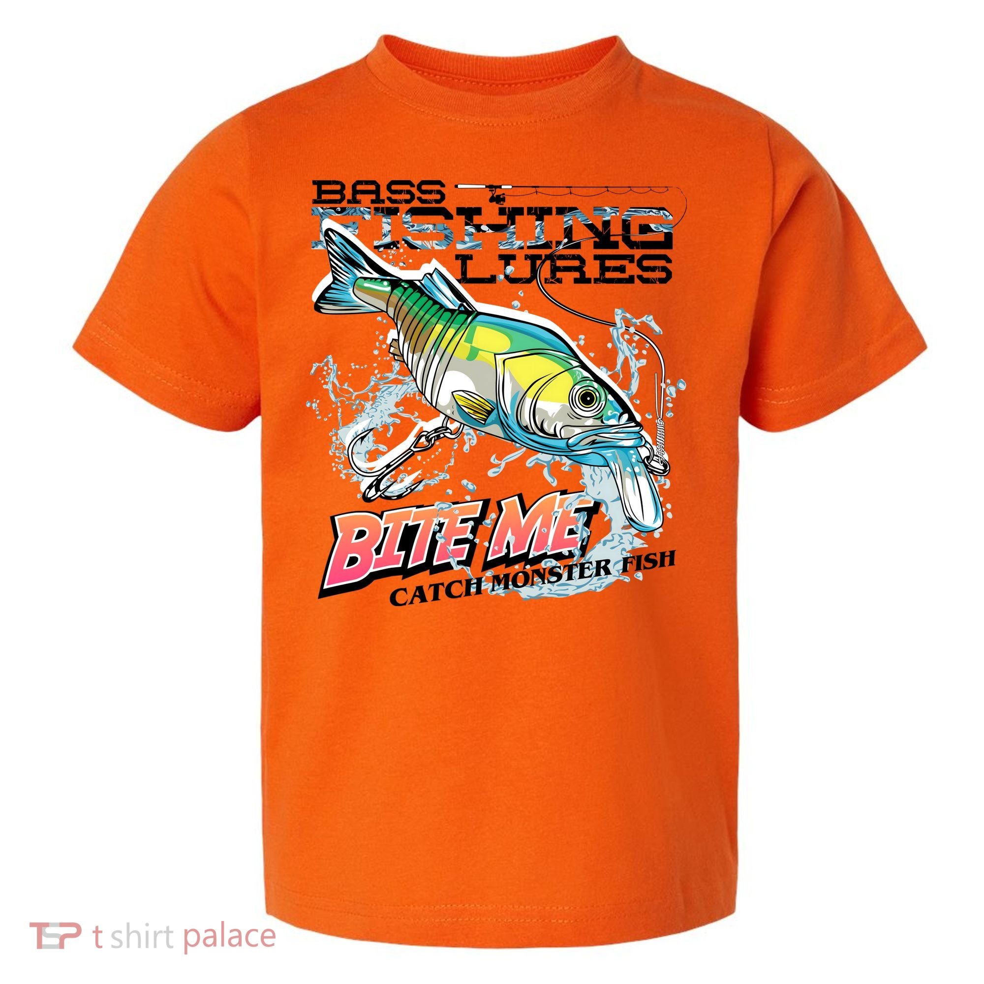 Funny Bass Bite Me Fishing Lures Toddler T-Shirt
