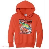 Funny Bass Bite Me Fishing Lures Kids Hoodie thumb 0