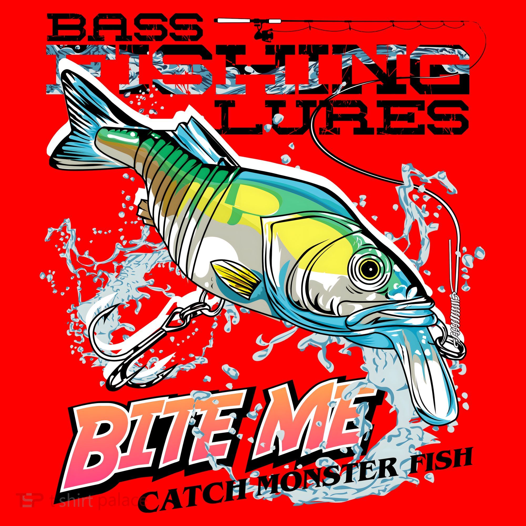Funny Bass Bite Me Fishing Lures Santa Hat