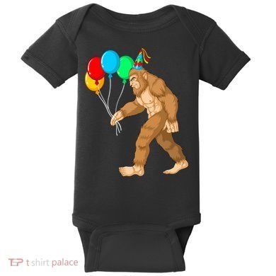 Funny Bigfoot Birthday 1 Baby Bodysuit