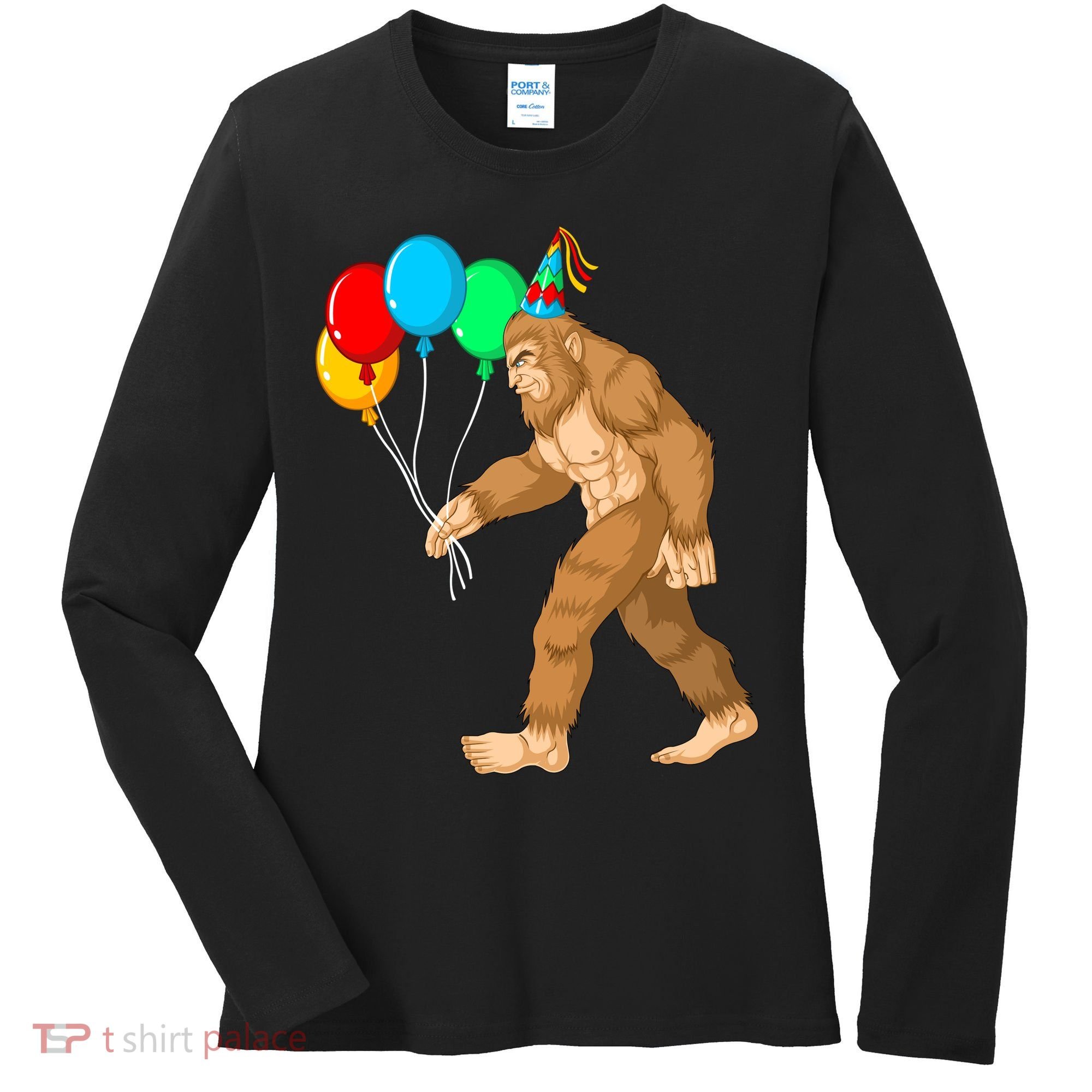 Funny Bigfoot Birthday 1 Women's Long Sleeve Shirt