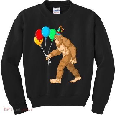 Funny Bigfoot Birthday 1 Kids Sweatshirt