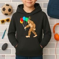 Funny Bigfoot Birthday 1 Kids Hoodie thumb 2