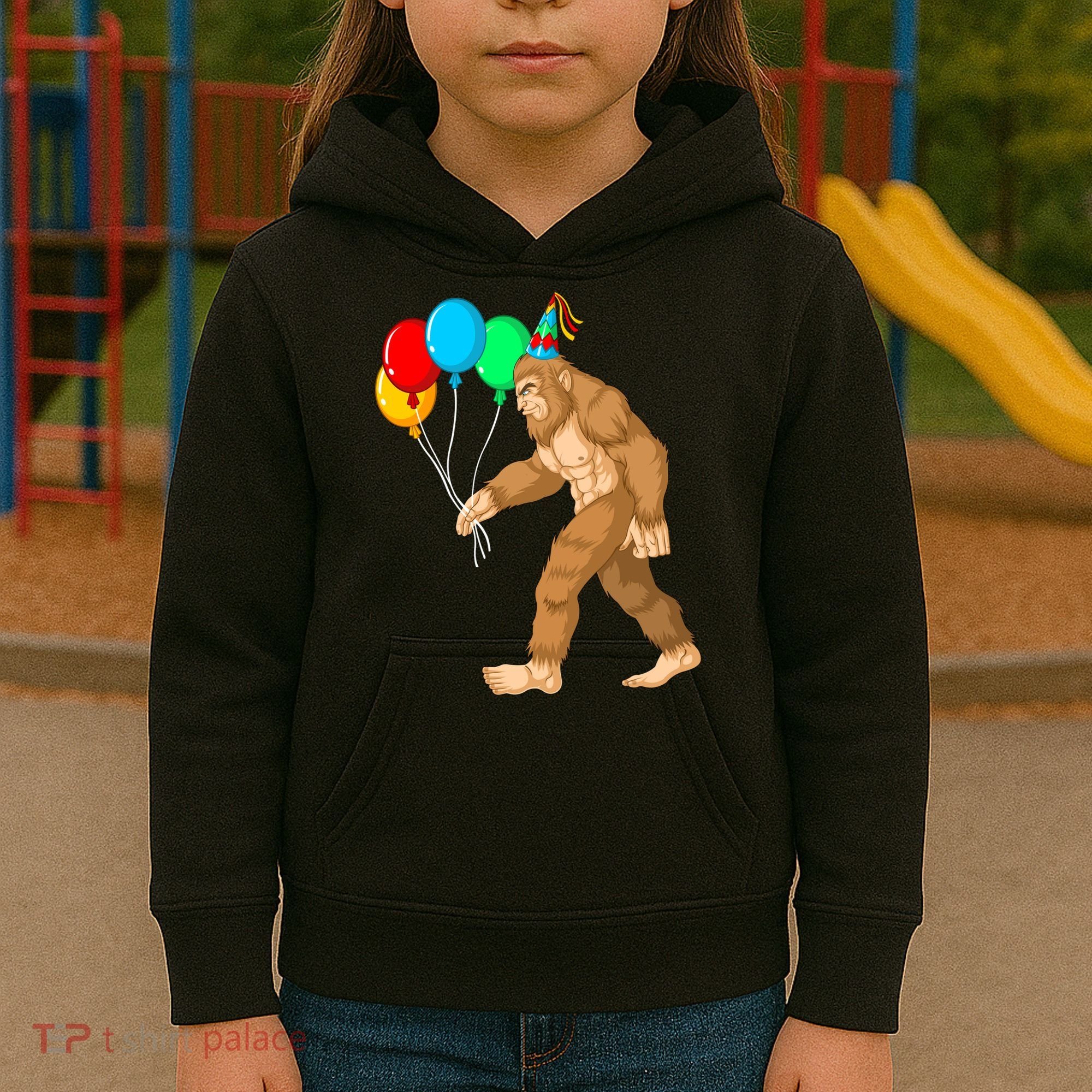 Funny Bigfoot Birthday 1 Kids Hoodie