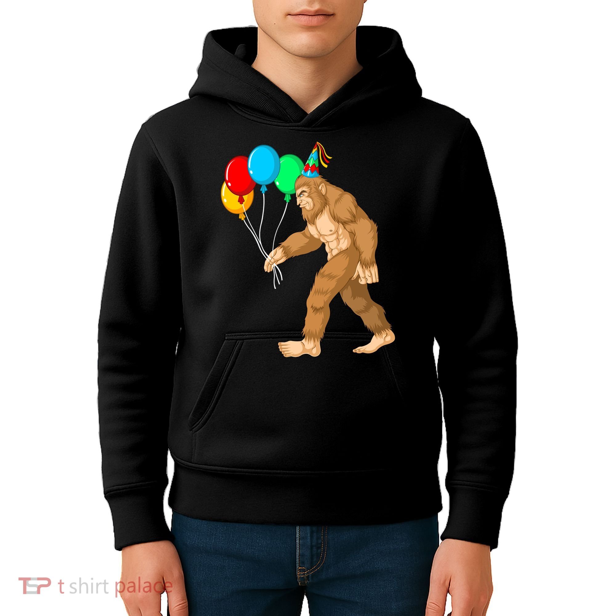 Funny Bigfoot Birthday 1 Kids Hoodie