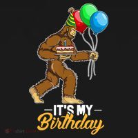 Funny Bigfoot Birthday Cake Balloons Sasquatch Yeti 1 Women's Hoodie thumb 2