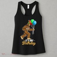 Funny Bigfoot Birthday Cake Balloons Sasquatch Yeti 1 Women's Tank Top thumb 3