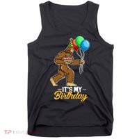 Funny Bigfoot Birthday Cake Balloons Sasquatch Yeti 1 Tank Top thumb 0