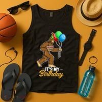 Funny Bigfoot Birthday Cake Balloons Sasquatch Yeti 1 Tank Top thumb 4