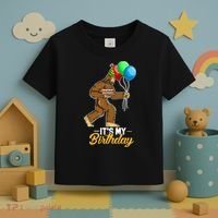 Funny Bigfoot Birthday Cake Balloons Sasquatch Yeti 1 Toddler T-Shirt thumb 3
