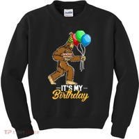 Funny Bigfoot Birthday Cake Balloons Sasquatch Yeti 1 Kids Sweatshirt thumb 0
