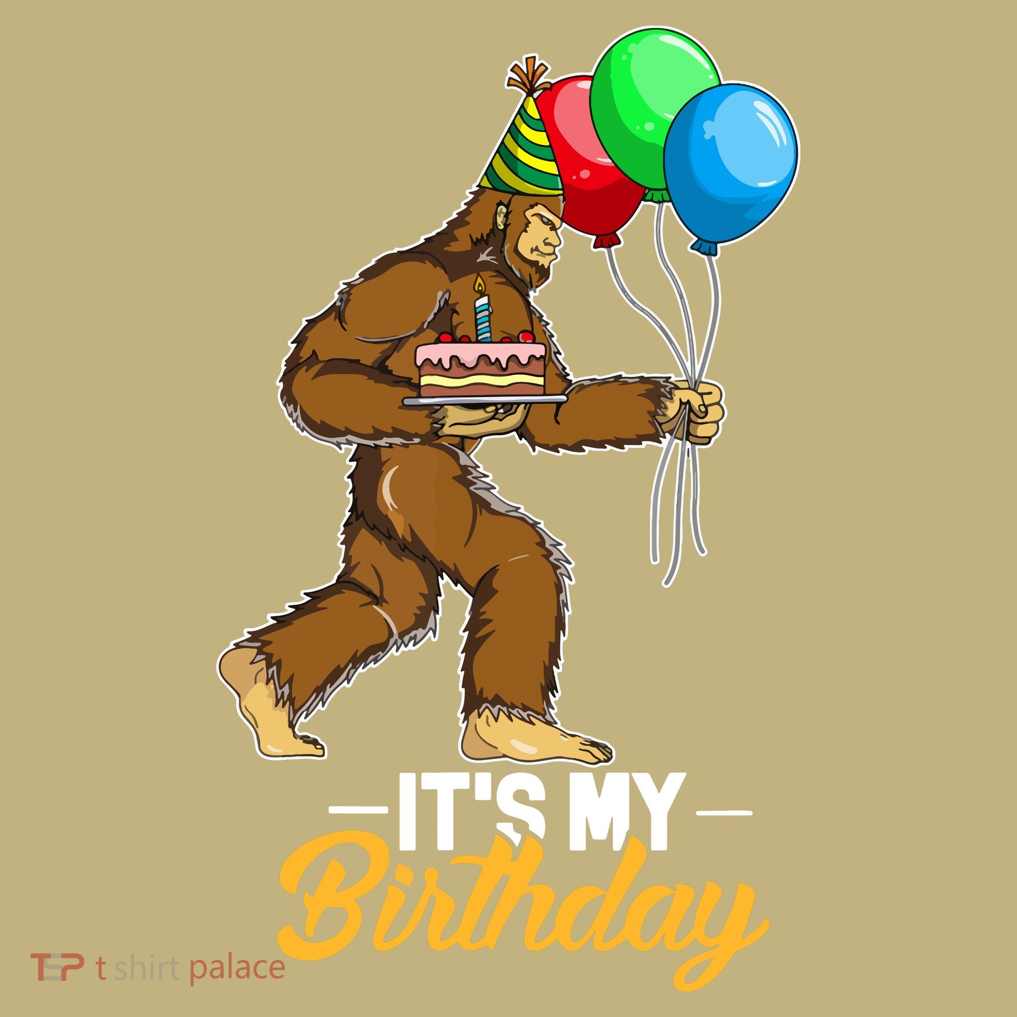 Funny Bigfoot Birthday Cake Balloons Sasquatch Yeti 1 Sweatshirt