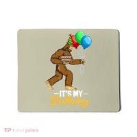 Funny Bigfoot Birthday Cake Balloons Sasquatch Yeti 1 Mousepad thumb 0