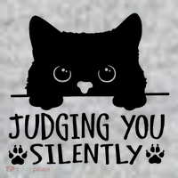 Funny Black Cat Judging You Silently Sarcastic Cat Mom Toddler T-Shirt thumb 2