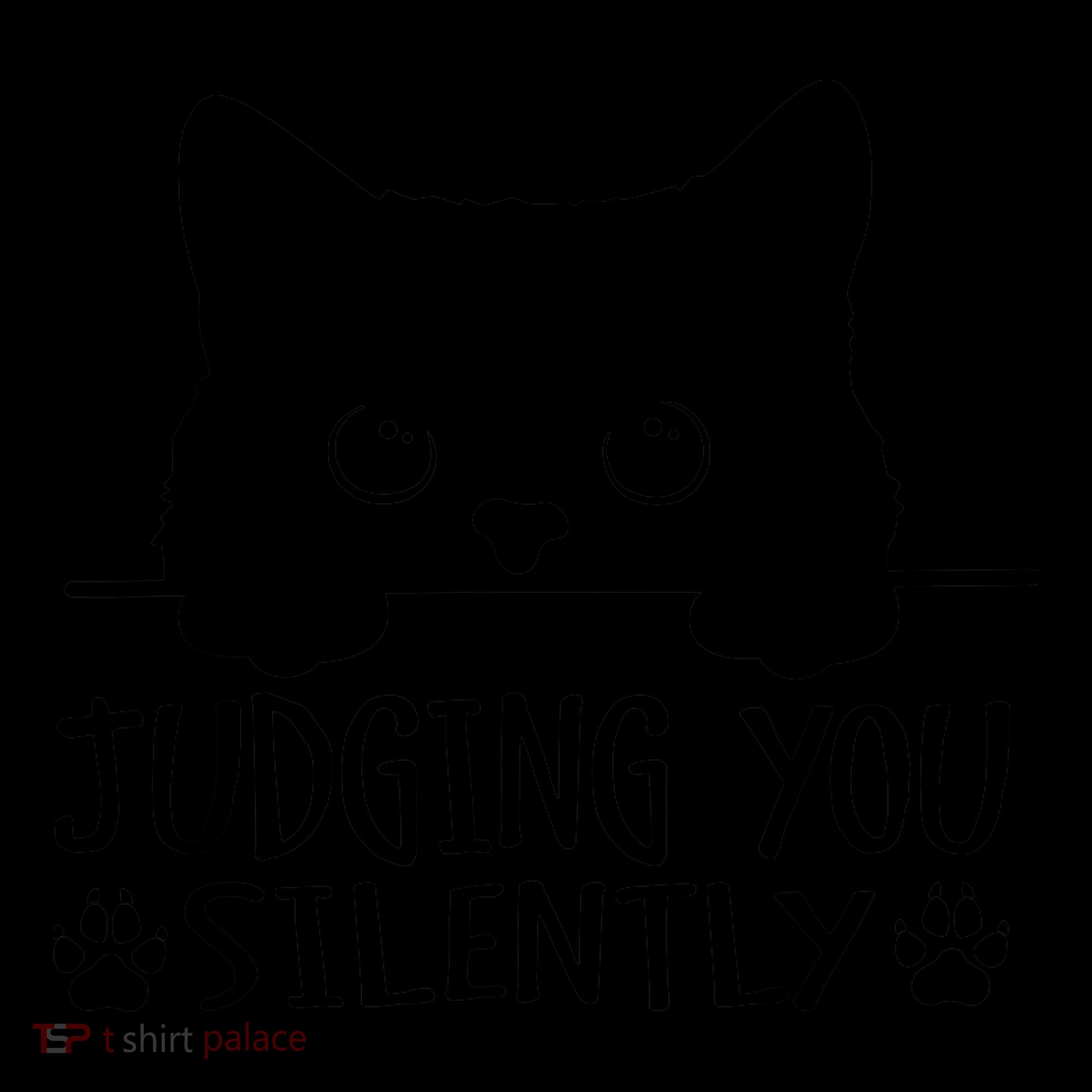 Funny Black Cat Judging You Silently Sarcastic Cat Mom Coffee Mug