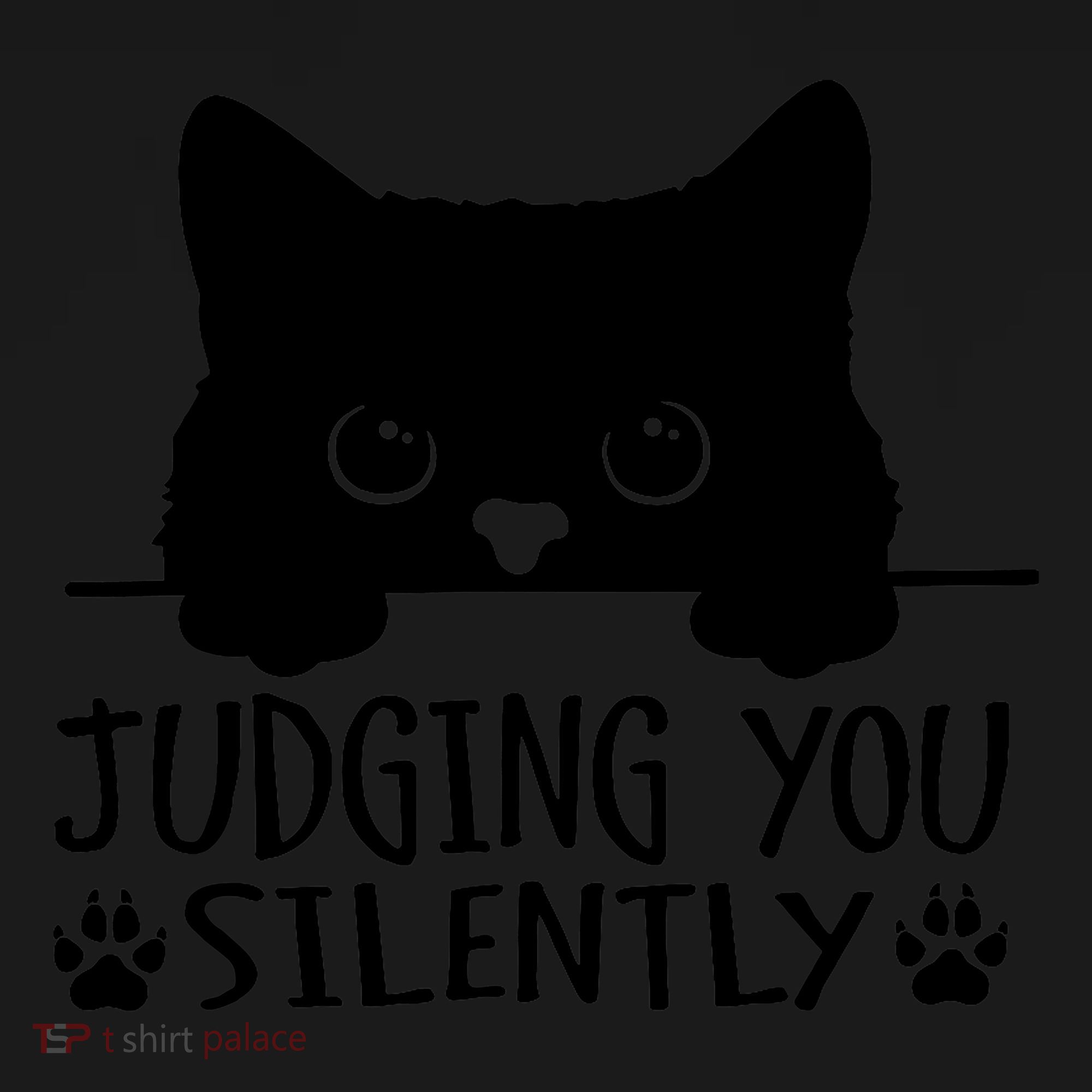 Funny Black Cat Judging You Silently Sarcastic Cat Mom Tank Top