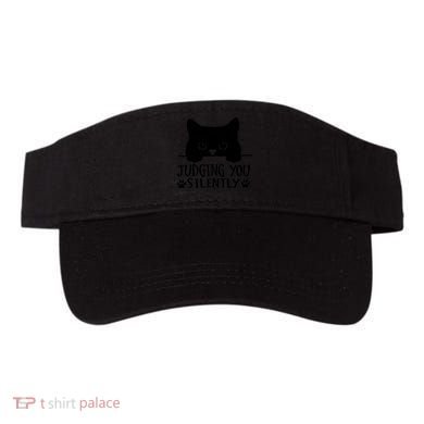 Funny Black Cat Judging You Silently Sarcastic Cat Mom Visor