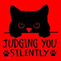 Funny Black Cat Judging You Silently Sarcastic Cat Mom Santa Hat thumb 1