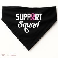 Funny Breast Cancer Warrior Support Squad Awareness USA-Made Doggie Bandana thumb 0