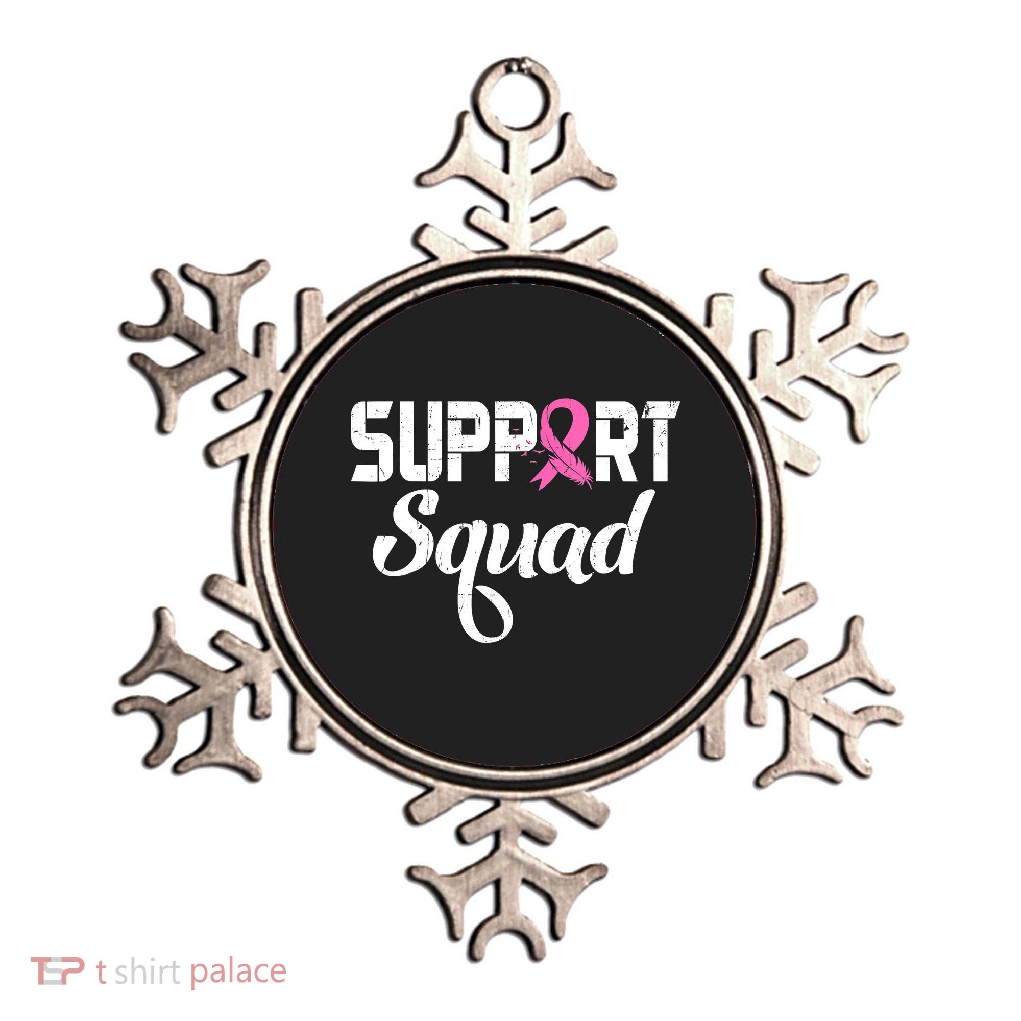 Funny Breast Cancer Warrior Support Squad Awareness Ornament