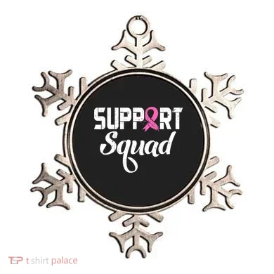 Funny Breast Cancer Warrior Support Squad Awareness Ornament