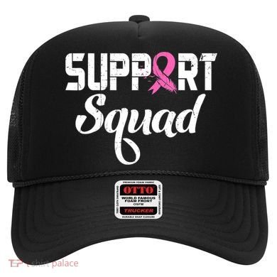 Funny Breast Cancer Warrior Support Squad Awareness Hat