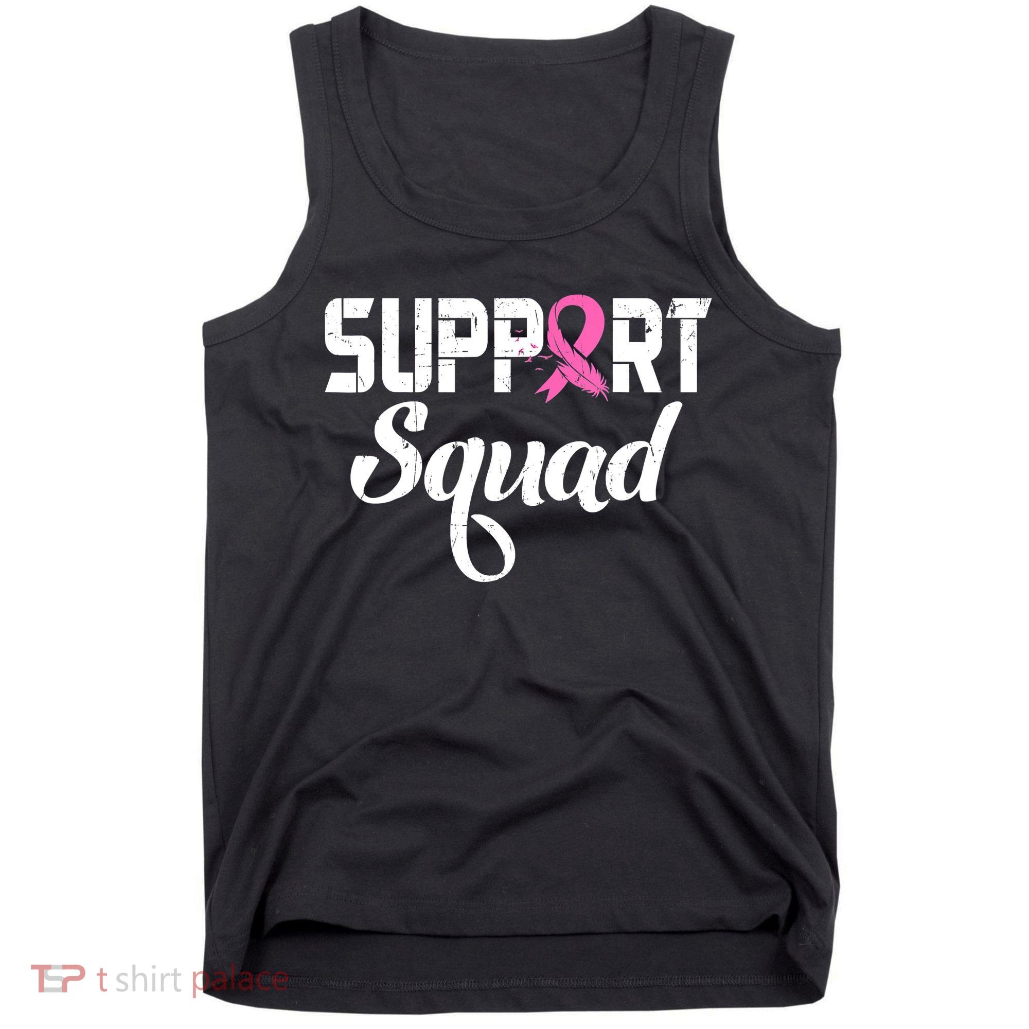 Funny Breast Cancer Warrior Support Squad Awareness Tank Top