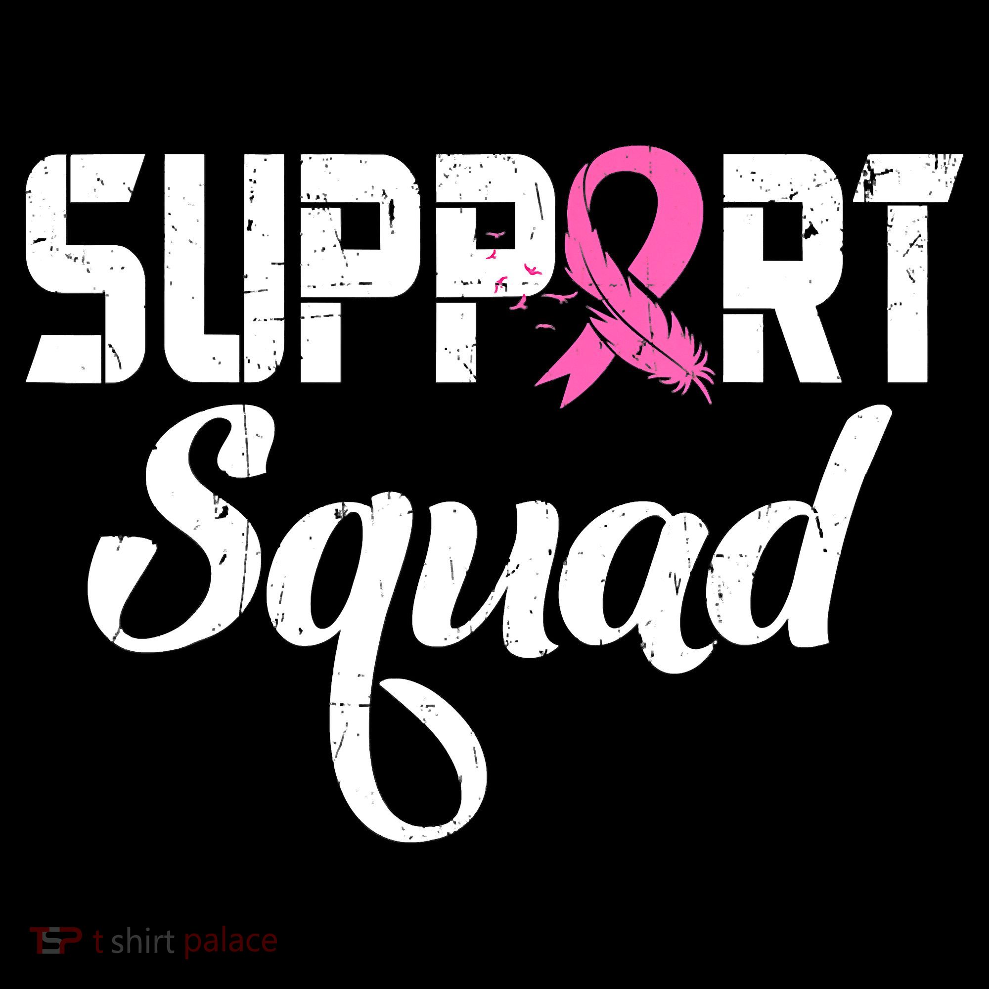 Funny Breast Cancer Warrior Support Squad Awareness Tank Top