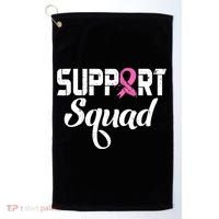 Funny Breast Cancer Warrior Support Squad Awareness Golf Towel thumb 0