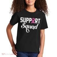 Funny Breast Cancer Warrior Support Squad Awareness Kids T-Shirt thumb 2