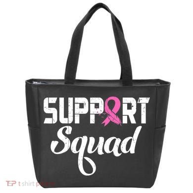 Funny Breast Cancer Warrior Support Squad Awareness Bag