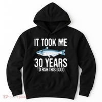 Funny Blue Catfish Fishing 30th Birthday 30 Years To Fish Hoodie thumb 0