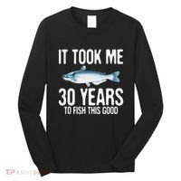 Funny Blue Catfish Fishing 30th Birthday 30 Years To Fish Long Sleeve Shirt thumb 0